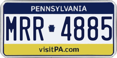 PA license plate MRR4885