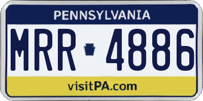 PA license plate MRR4886