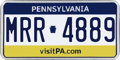PA license plate MRR4889