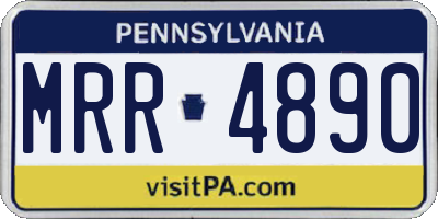 PA license plate MRR4890