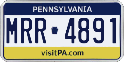 PA license plate MRR4891