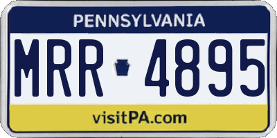 PA license plate MRR4895