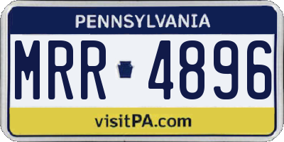 PA license plate MRR4896