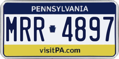 PA license plate MRR4897