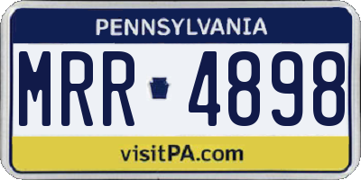 PA license plate MRR4898