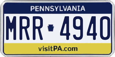 PA license plate MRR4940