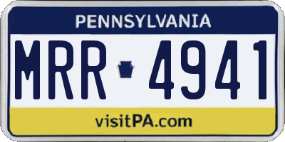 PA license plate MRR4941