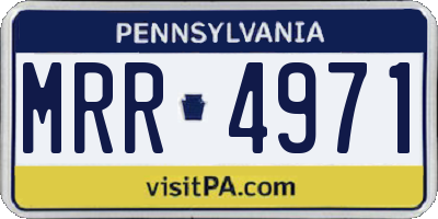 PA license plate MRR4971