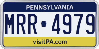 PA license plate MRR4979