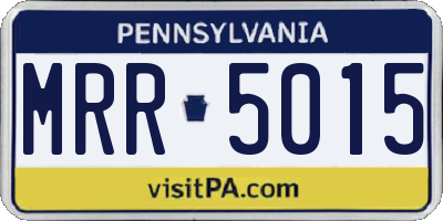 PA license plate MRR5015