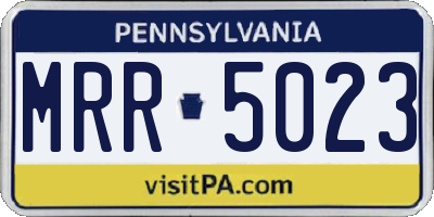 PA license plate MRR5023