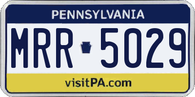 PA license plate MRR5029