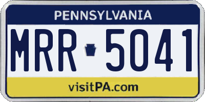 PA license plate MRR5041