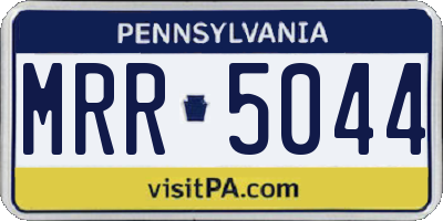 PA license plate MRR5044