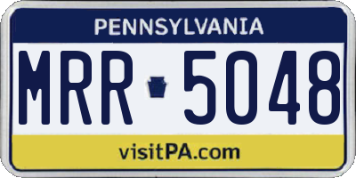 PA license plate MRR5048