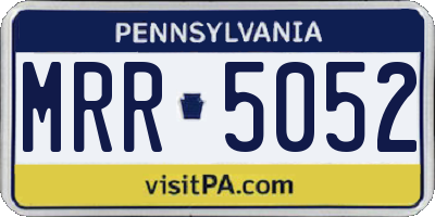 PA license plate MRR5052