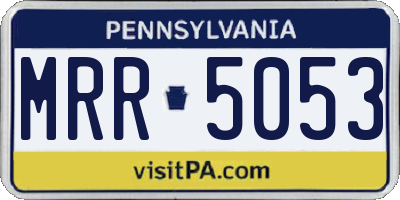 PA license plate MRR5053