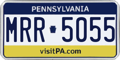 PA license plate MRR5055