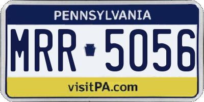 PA license plate MRR5056