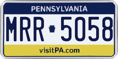 PA license plate MRR5058