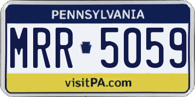 PA license plate MRR5059