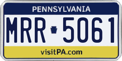 PA license plate MRR5061