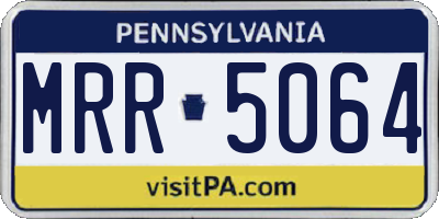 PA license plate MRR5064