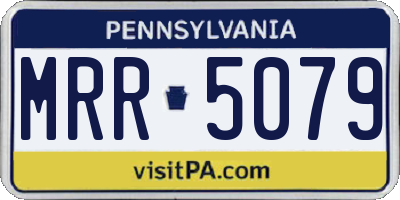 PA license plate MRR5079