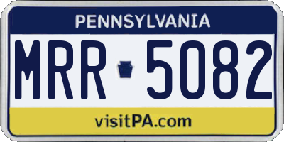 PA license plate MRR5082