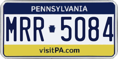 PA license plate MRR5084