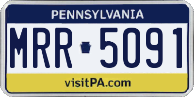 PA license plate MRR5091