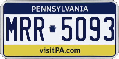 PA license plate MRR5093