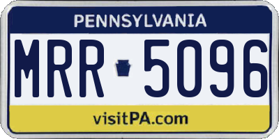PA license plate MRR5096