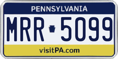 PA license plate MRR5099