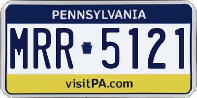 PA license plate MRR5121