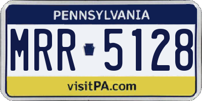 PA license plate MRR5128