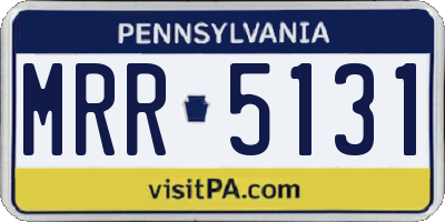 PA license plate MRR5131