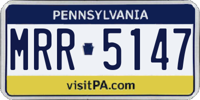 PA license plate MRR5147