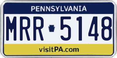 PA license plate MRR5148