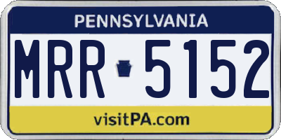 PA license plate MRR5152
