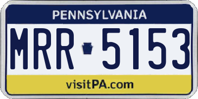 PA license plate MRR5153