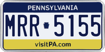 PA license plate MRR5155
