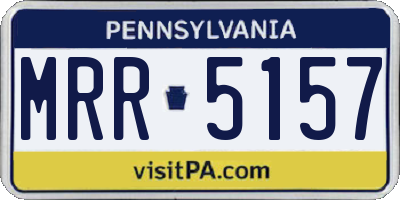 PA license plate MRR5157