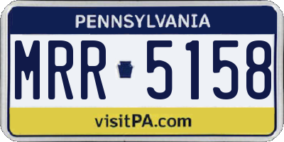 PA license plate MRR5158