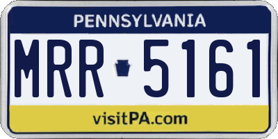 PA license plate MRR5161