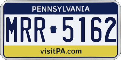PA license plate MRR5162