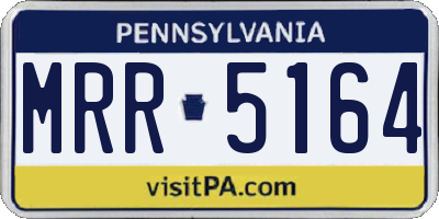 PA license plate MRR5164