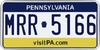 PA license plate MRR5166
