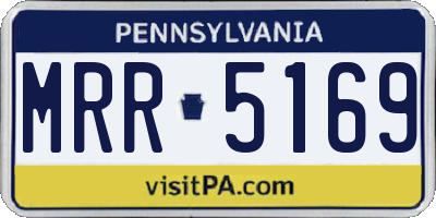 PA license plate MRR5169