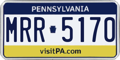 PA license plate MRR5170